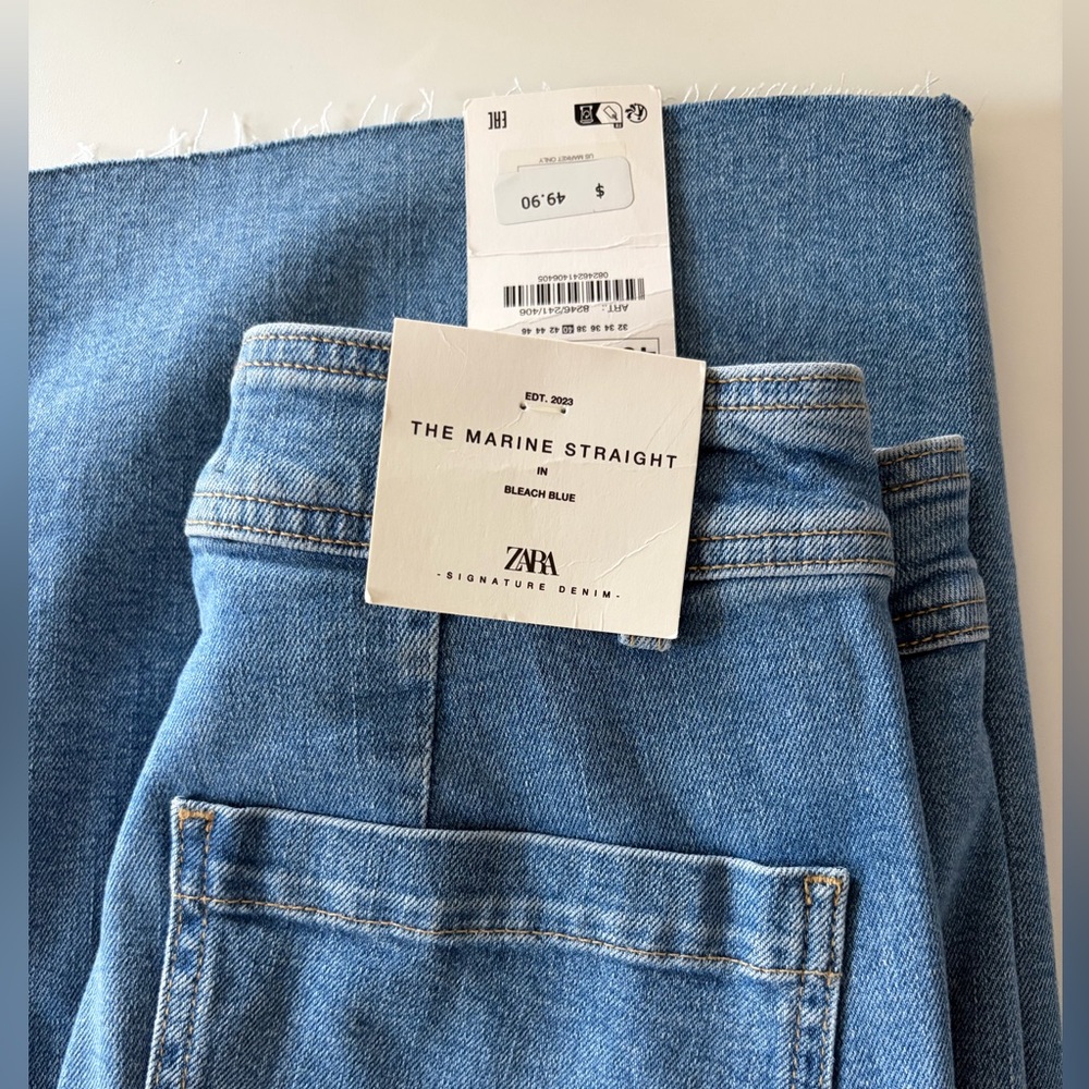 Zara new with tags MARINE Straight jeans